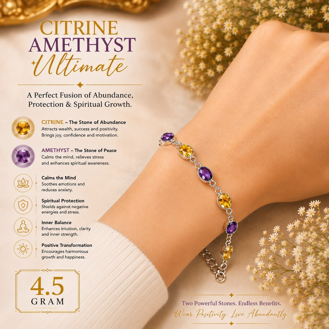 Citrin silver costmized best selling braslet Mystic Nakshatra - Image 4